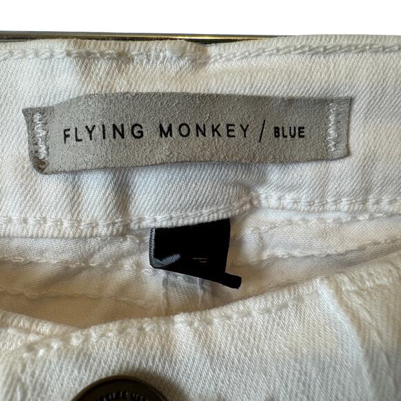 Flying Monkey Moto Skinny White Jeans in Juniors Size 24 - Picture 4 of 7